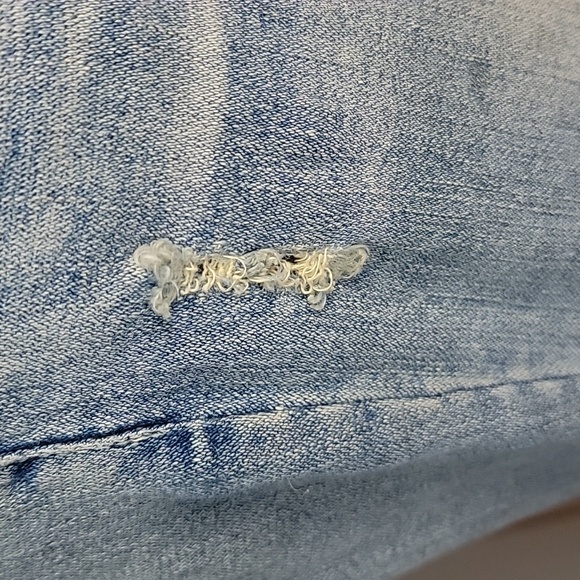 VENUS USA Distressed Light Wash Floral Embroidered Patch Flare Bootcut Jeans 4 - Picture 5 of 13